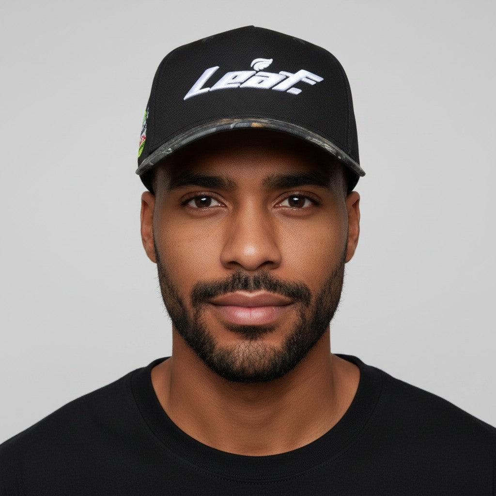 Leaf Black/Wood Camo Adjustable Snapback