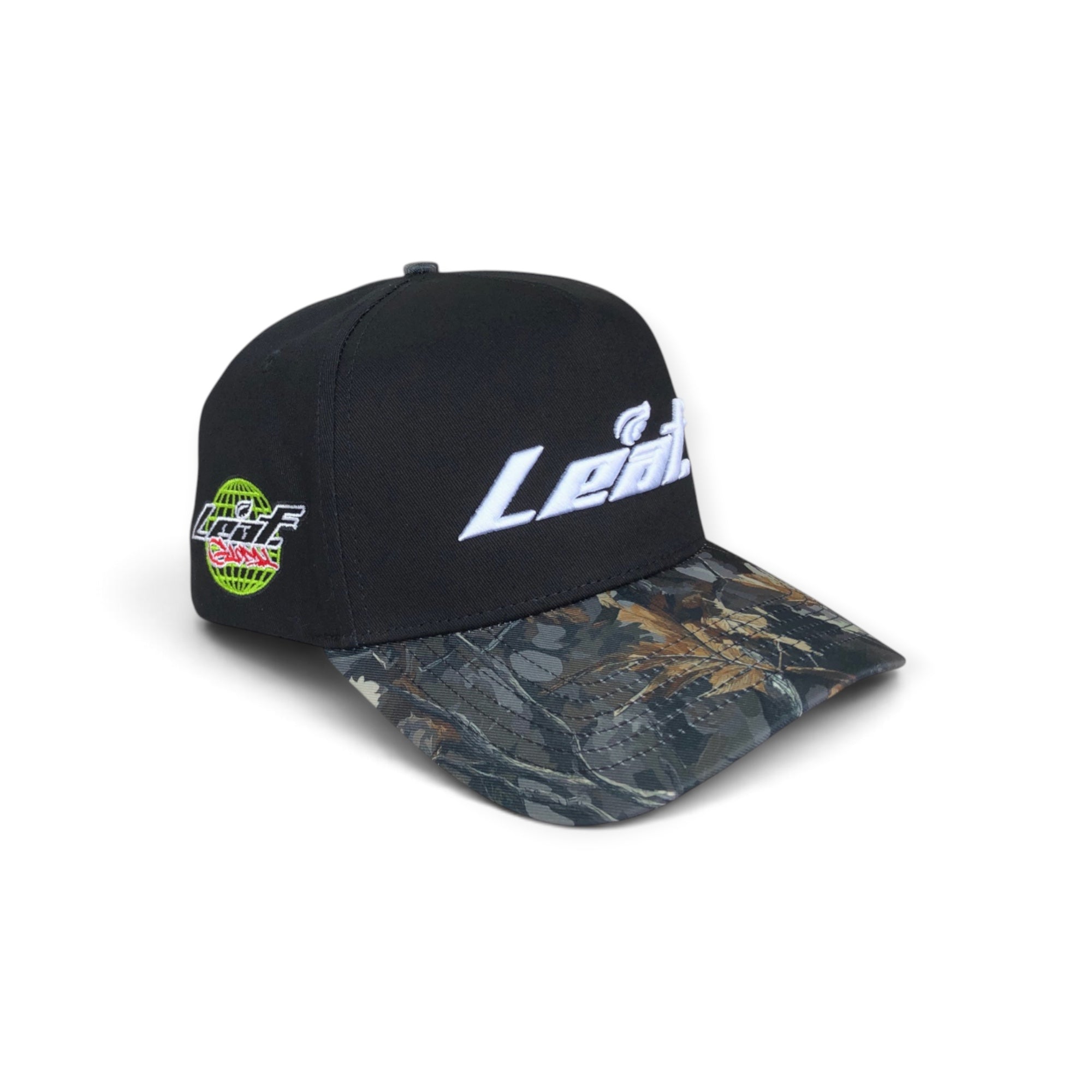 Leaf Black/Wood Camo Adjustable Snapback